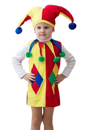 Карнавальный костюм АРЛЕКИН малый, на рост 104-116 см, 3-5 лет, Бока