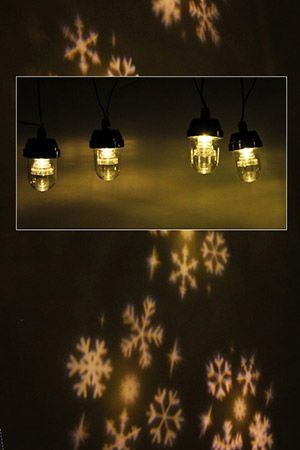 Гирлянда-светильник ТАНЕЦ СНЕЖИНОК, тёплых белых LED-ламп, проекция на 1.5 м2, 2.5+5 м, уличная, Kaemingk