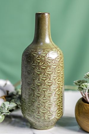 Ваза-бутыль ВЭРД, керамика, 23 см, Edelman