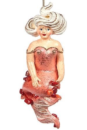 Ёлочная игрушка РУСАЛОЧКА ЧАББИ в розовом, полистоун, 13 см, подвеска, Goodwill