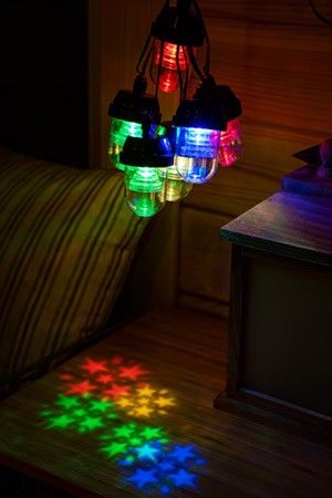 Гирлянда светильник ЗВЁЗДНЫЙ ТАНЕЦ, 6 разноцветных LED-ламп, 2.5+5 м, уличная, Peha Magic