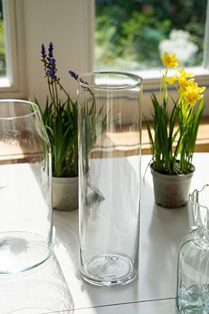 Стеклянная ваза цилиндр МАТИАС, прозрачная, 30 см, Edelman