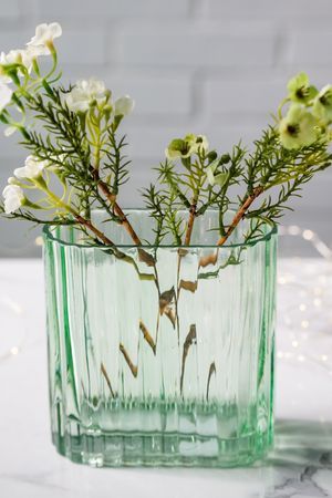 Стеклянная ваза ТУЛЬПЕ, светло зелёная, 7х14 см, Boltze