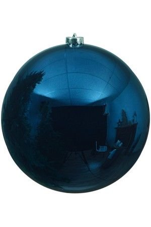 Пластиковый шар глянцевый, цвет: синий, 200 мм, Winter Deco