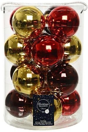 Набор стеклянных шаров Коллекция ТВИСТ, глянцевые, 80 мм, 16 шт., Winter Deco