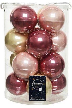 Набор стеклянных шаров Коллекция РОМАНТИКА ЗАКАТА, эмаль, 80 мм, 16 шт., Winter Deco