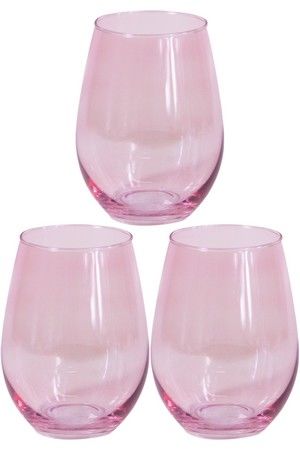 Набор стаканов РОССЭ, стекло, розовый, 340 мл (6 шт.), Koopman International
