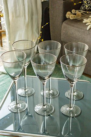 Набор бокалов для вина ЭЛЕГАНЦА, стекло, дымчатый, 420 мл, 6 шт., Koopman International