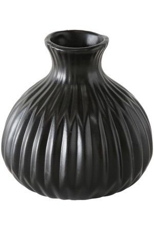 Керамическая ваза ЭСКО, модель 2, чёрная, 12 см, Boltze