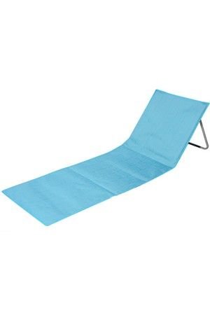 Складной пляжный коврик BEACH IT'S FUN, голубой, полиэстер 600D, металл, 158х54 см, Koopman International