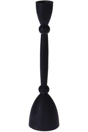 Высокий подсвечник КАМПАНА - Римская Коллекция, на 1 свечу, чёрный, 23 см, Koopman International