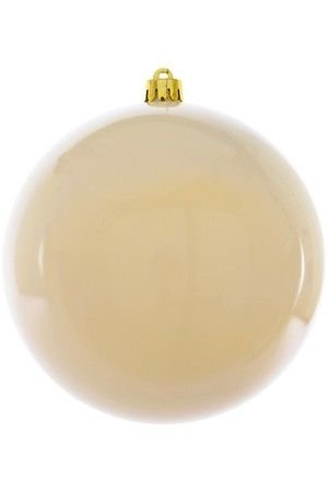 Пластиковый шар глянцевый, цвет: белая шерсть, 200 мм, Winter Deco