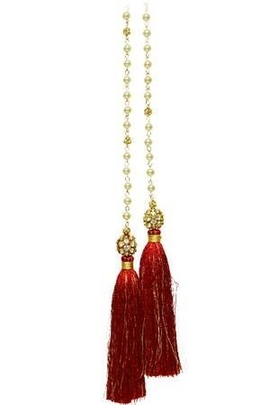 Декоративная подвеска-гирлянда с кистями БОСФОР, красная, 97 см, Kaemingk (Decoris)