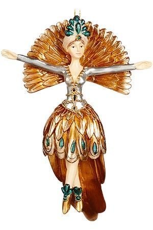 Ёлочная игрушка БАЛЕТ 'ЖАР-ПТИЦА' (танцовщица в коротком платье), полистоун, 13.5 см, Goodwill