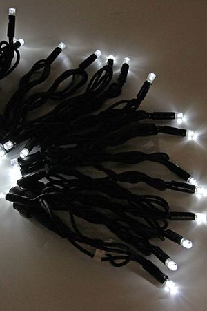 Гирлянда светодиодная уличная Super Rubber 100 холодных белых LED с мерцанием, 10 м, черный каучук, соединяемая, IP44, SNOWHOUSE