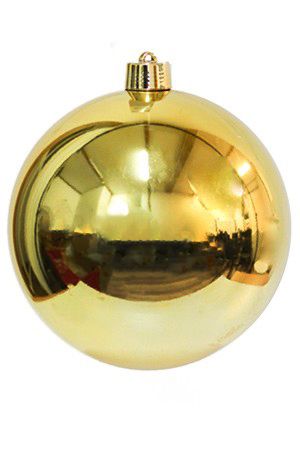 Пластиковый шар глянцевый, золотой, 300 мм, Winter Deco
