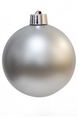 Пластиковый шар матовый, серебряный, 200 мм, Winter Deco