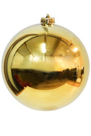 Пластиковый шар глянцевый, золотой, 150 мм, Winter Deco