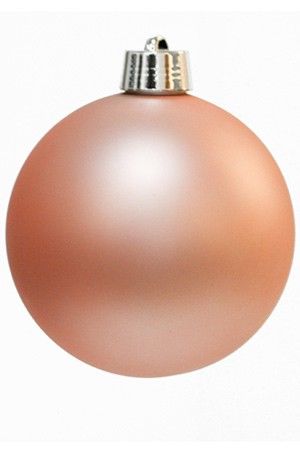 Пластиковый шар матовый, светло-розовый, 200 мм, Winter Deco