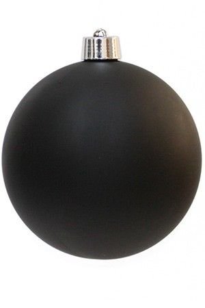Пластиковый шар матовый, черный, 250 мм, Winter Deco