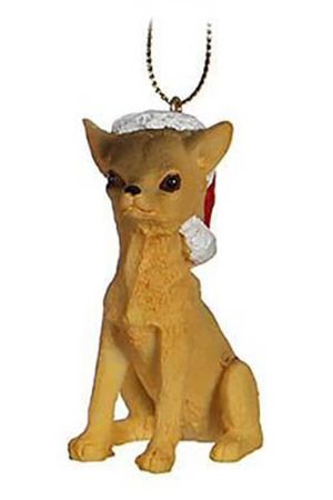 Елочная игрушка Собачка Чихуахуа - Новогодние питомцы 8*4 см, подвеска, Edelman