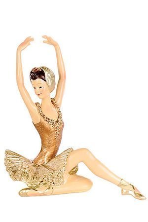 Декоративная статуэтка  БАЛЕРИНА - ЛЕББЕДИНАЯ ГРАЦИЯ в золотом, полистоун, 22 см, Goodwill