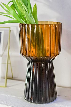 Стеклянная ваза ВЕЧЕРНИЙ ЧАЙ, 29 см, EDG