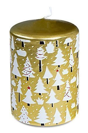 Новогодняя свеча-столбик ЕЛОЧКИ-ВОЛШЕБНИЦЫ, 8 см, Омский Свечной