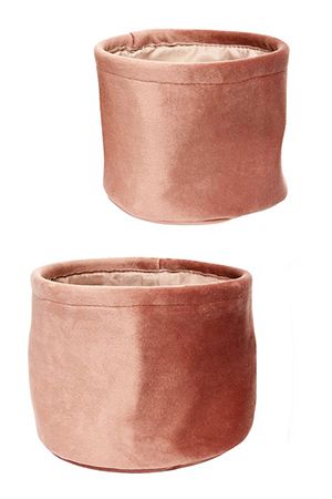 Набор корзин для хранения ПОЛЛИ, текстиль, розовый бархат, 12-14 см, 2 шт., Kaemingk