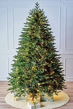 Искусственная елка с лампочками Версальская 180 см, 370 теплых белых ламп, ЛИТАЯ 100%, Max CHRISTMAS