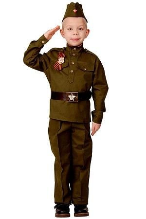 Детская военная форма Солдат в пилотке, рост 116 см, Батик