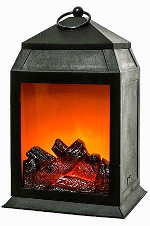 Декоративный фонарь-камин УЮТНЫЙ ВЕЧЕР, черный, эффект живого пламени, 27 см, пластик, таймер, батарейки, Kaemingk