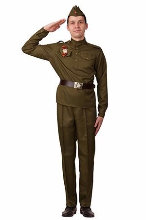 Взрослая военная форма Солдат в брюках, 44 размер, Батик