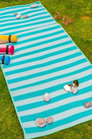 Пляжный коврик СИНГЛ БРАЙТ, бирюзовый, полипропилен и текстиль, 180х75 см, Koopman International