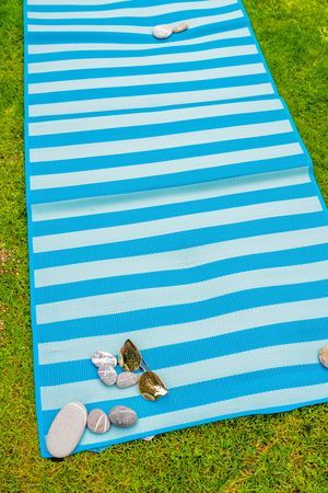 Пляжный коврик СИНГЛ БРАЙТ, голубой, полипропилен и текстиль, 180х75 см, Koopman International