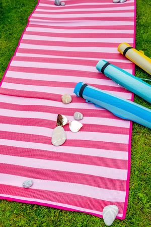 Пляжный коврик СИНГЛ БРАЙТ, розовый, полипропилен и текстиль, 180х75 см, Koopman International