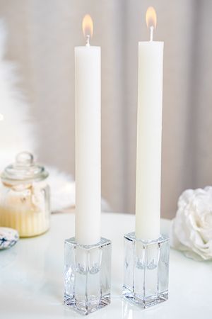 Столовые свечи ДИНЕР ДАБЛ, белые, 25 см, 2 шт., Koopman International