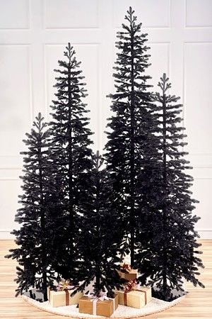 Искусственная стройная елка Тикко, черная, хвоя ЛИТАЯ 100%, 180 см, Max CHRISTMAS