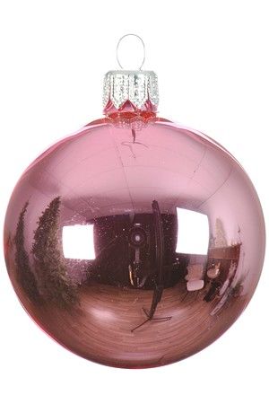 Елочный шар ROYAL CLASSIC стеклянный, глянцевый, цвет: розовое конфетти, 150 мм, Kaemingk