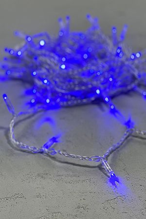 Светодиодная гирлянда Quality Light Cap 100 синих LED, 10 м, прозрачный ПВХ, соединяемая, IP65, BEAUTY LED