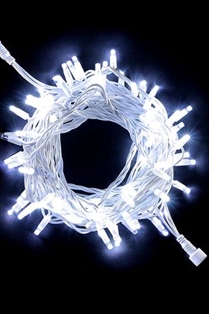 Уличная гирлянда Legoled 100 холодных белых LED, 10 м, белый КАУЧУК, соединяемая, IP65, BEAUTY LED