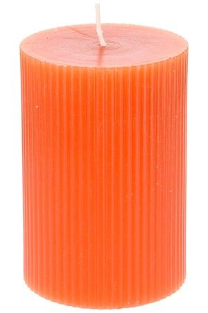 Рустикальная свеча-столбик  АМПЛЬ, оранжевая, 10х7 см, Koopman International