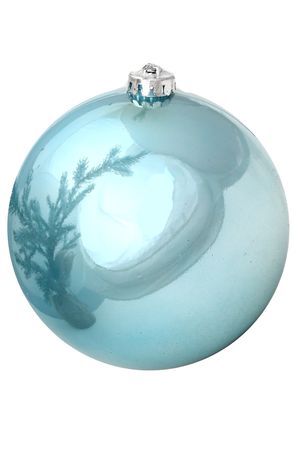 Пластиковый шар, глянцевый, ярко-голубой, 150 мм, Winter Deco