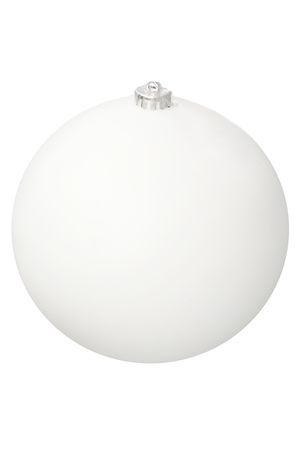 Пластиковый шар, глянцевый, белый, 200 мм, Winter Deco