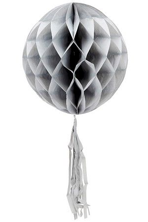 Подвесное декоративное украшение ШАР ДЕМЬЕЛЬ, бумага, дымчато-серый, 30 см, Koopman International