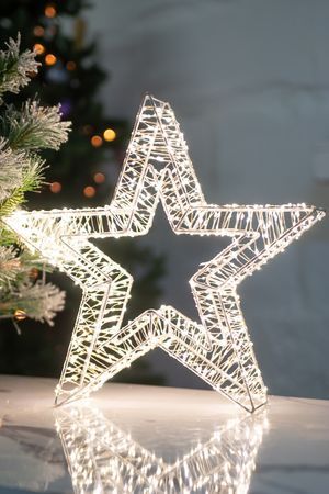 Светящаяся подвесная звезда КАЛЛИДО, металл, 800 тёплых белых микро LED-огней, 40 см, уличная, Winter Deco