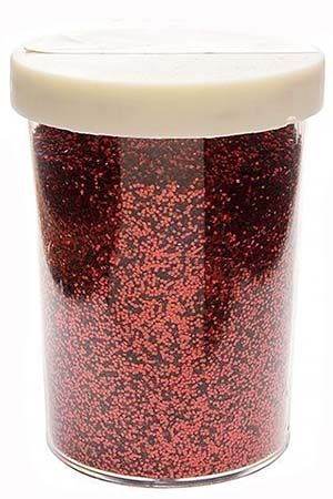 Блестящая присыпка красная, пластиковый глиттер, 110 г, Kaemingk (Decoris)