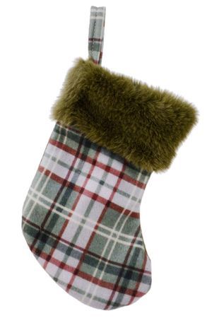Носок для подарков ДУШЕВНАЯ КЛЕТОЧКА, текстиль, 20 см, Kaemingk