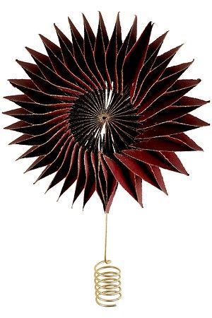 Ёлочная верхушка ПАЛЕТТА, бумага, бордово-коричневый, 28 см, Koopman International