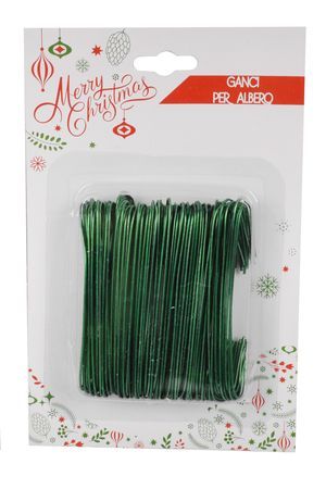 Крючки для ёлочных украшений КИММИ, металл, зелёные, 6 см, 100 шт., Due Esse Christmas
